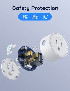Smart Plug Support Smart Life, Siri, SmartThings, Alexa Google Assistant for Voice Control, Remote Control, Timer, Mini Smart Outlet,No Hub Required,FCC ETL Certified