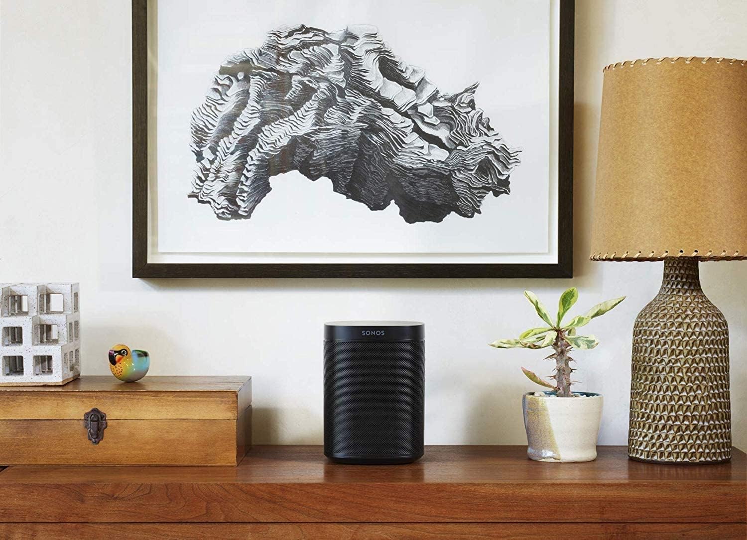 Sonos One (Gen 2) - Voice Controlled Smart Speaker with Amazon Alexa Built-In - White (Renewed)