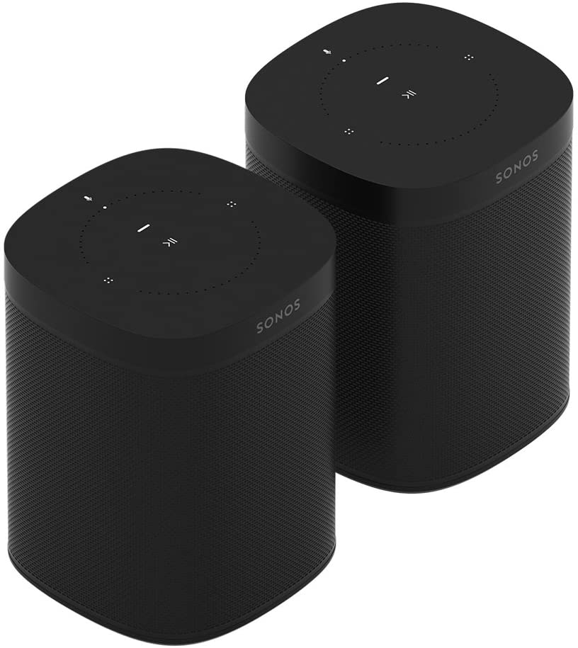 Sonos Two Room Set with All-New One - Smart Speaker with Alexa Voice Control Built-in. Compact Size with Incredible Sound for Any Room. (Black)