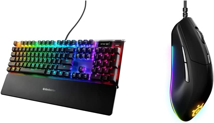 SteelSeries Apex 7 Mechanical Gaming Keyboard – OLED Smart Display – USB Passthrough and Media Controls – Tactile and Quiet – RGB Backlit (Brown Switch)