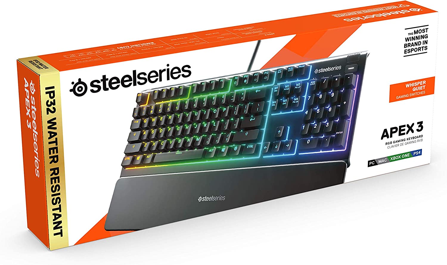 SteelSeries USB Apex 5 Hybrid Mechanical Gaming Keyboard – Per-Key RGB Illumination – Aircraft Grade Aluminum Alloy Frame – OLED Smart Display (Hybrid Blue Switch)