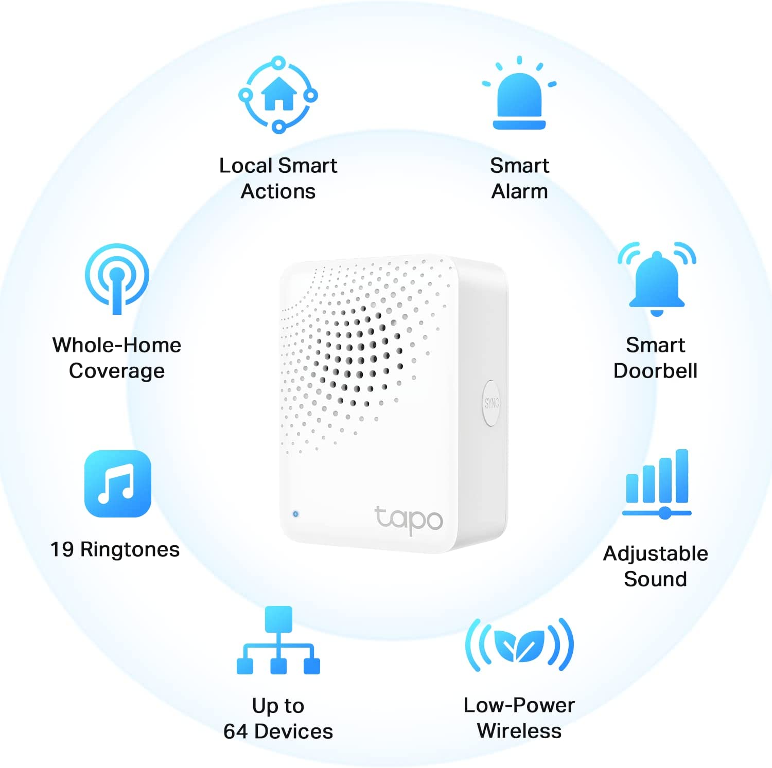 TP-Link Tapo Door Sensor Mini, REQUIRES Tapo Hub, Long Battery Life w/ Sub-1G Low-Power Wireless protocol, Contact Sensor, 22mm Wide Gap Allowed, Real-Time Notification, Smart Action (Tapo T110)