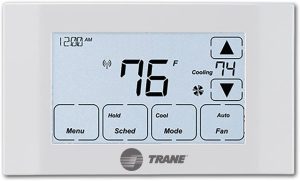 TRANE 14942771 Thermostat, Z-Wave, Works with Alexa White, 6.5 Inch