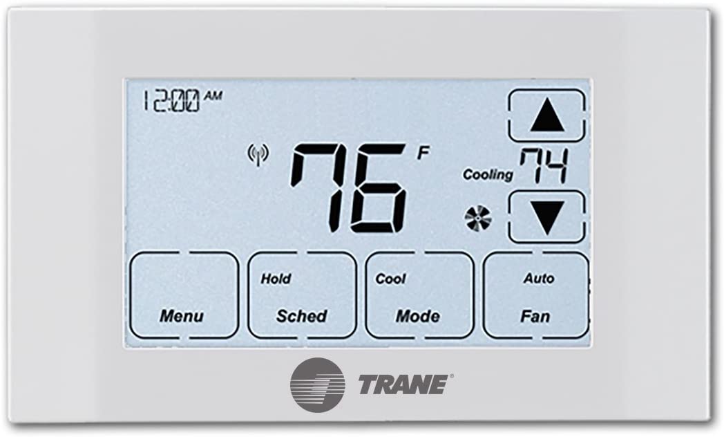 TRANE 14942771 Thermostat, Z-Wave, Works with Alexa White, 6.5 Inch