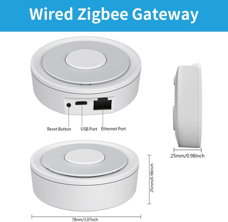 Tuya Zigbee 3.0 Hub Gateway: WiFi Smart Home Hub, Smart Home Bridge, App Remote Control, Wireless Remote Controller Compatible with Alexa Google Assistant and Smart Life App (Wireless)