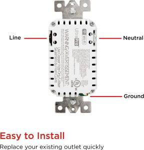 UltraPro Smart Switch, 2.4GHz Wi-Fi Smart Light Switch, QuickFit & SimpleWire, 3 Way Switch, Works with Alexa, Google Assistant, No Hub Needed, UL Certified, Needs Neutral Wire, White, 1 Pack, 51424