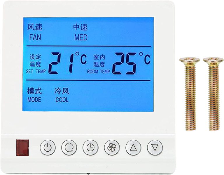 Walfront AC220V Digital Thermostat Central Air Conditioning Water Temperature Controller Threespeed Switch for Smart Home, Thermostat