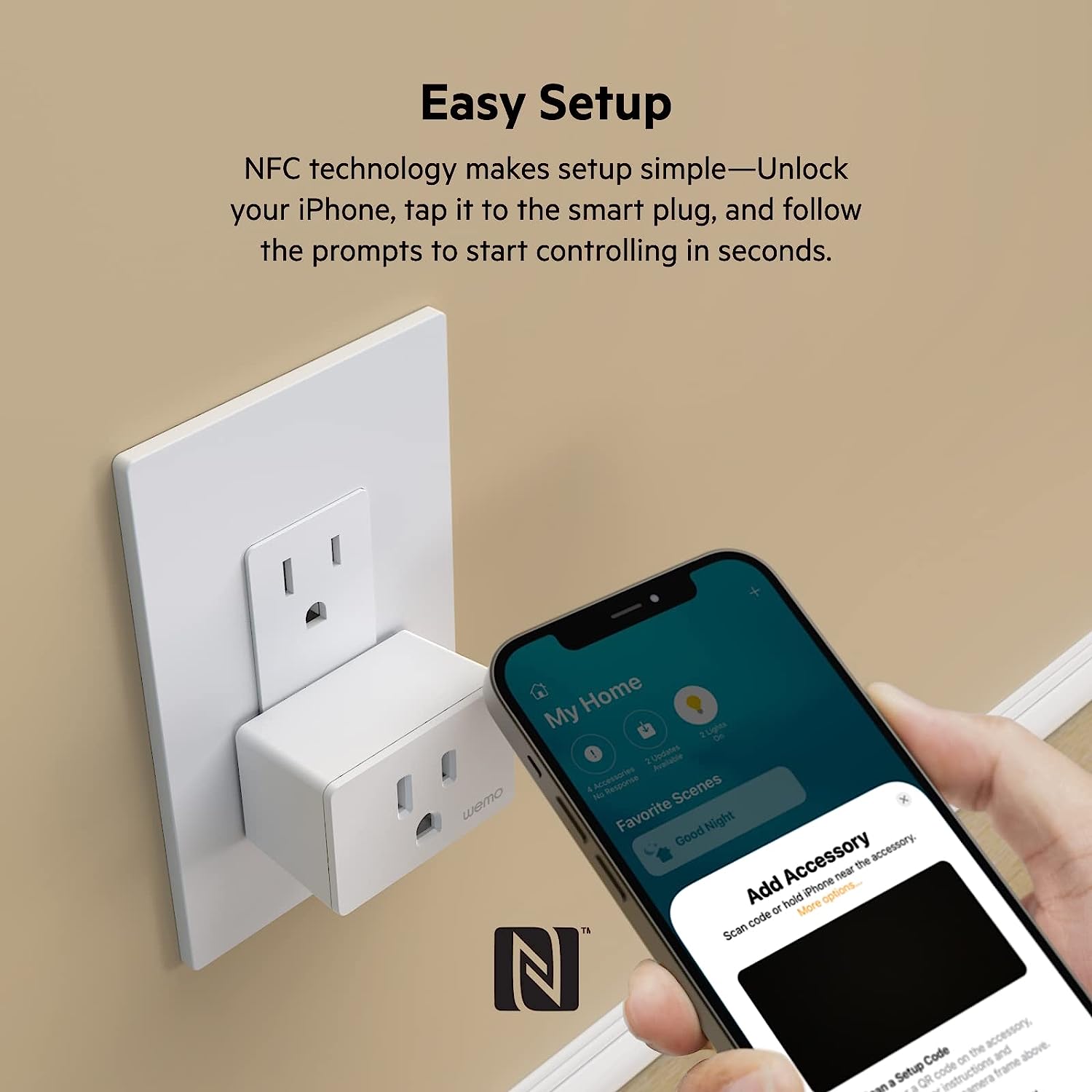 Wemo Mini Smart Plug, WiFi Enabled, Works with Alexa, Google Assistant & Apple HomeKit