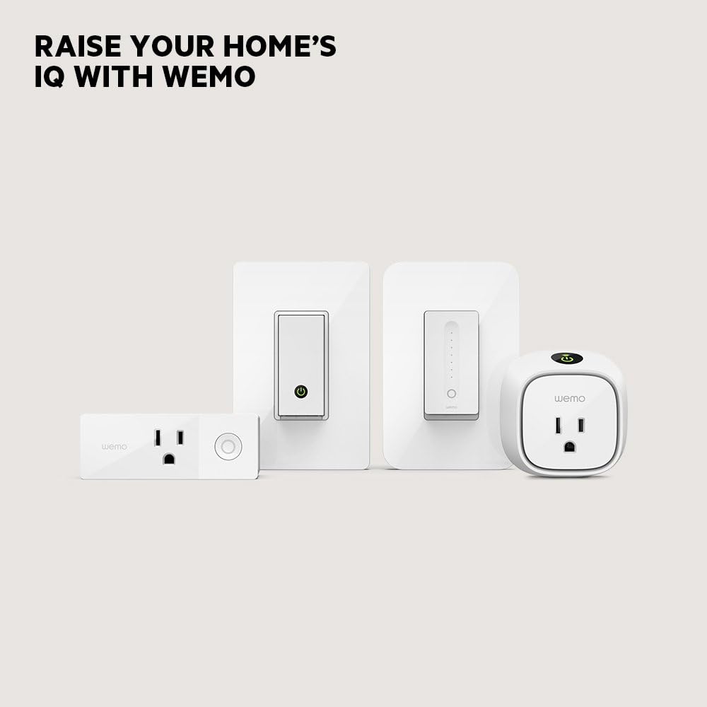 Wemo Mini Smart Plug, WiFi Enabled, Works with Alexa, Google Assistant & Apple HomeKit