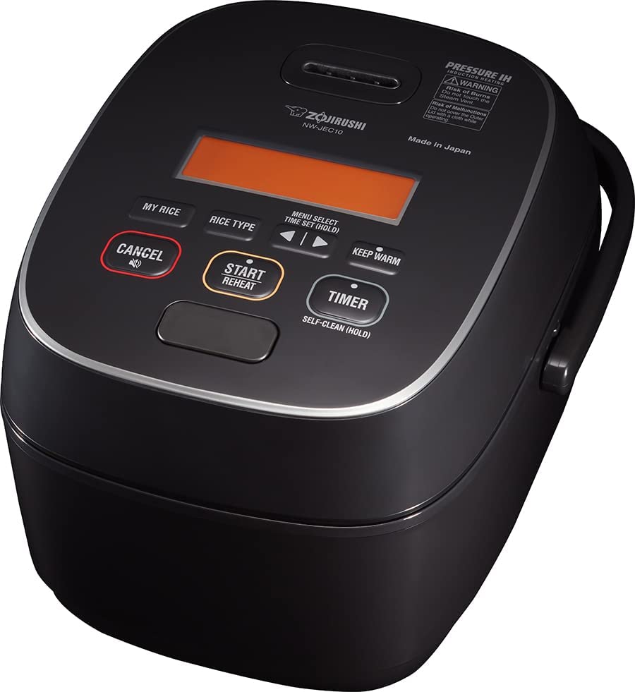 Zojirushi NW-JEC18BA Pressure Induction Heating (IH) Rice Cooker & Warmer, 10-Cup, Made in Japan