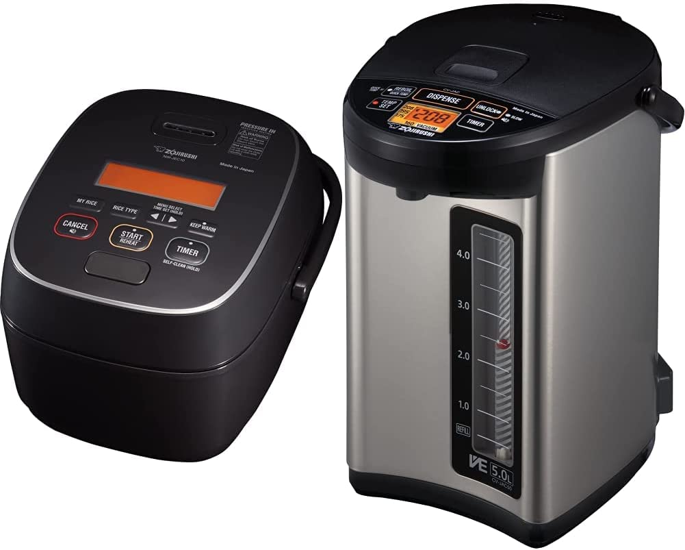 Zojirushi NW-JEC18BA Pressure Induction Heating (IH) Rice Cooker & Warmer, 10-Cup, Made in Japan