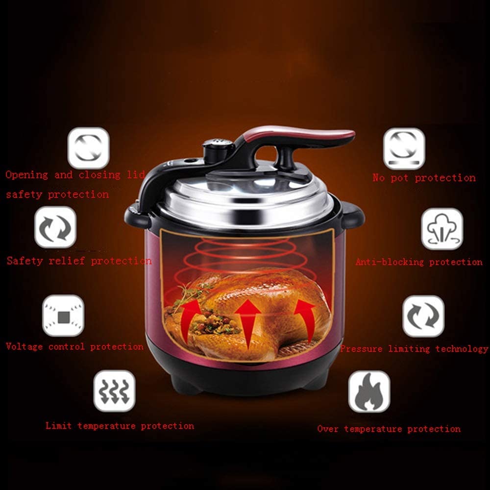 ZYZMH Electric Pressure Cooker Pot Microcomputer Smart Home High Pressure Pot Rice Cooker Slow Cooker (Size : 3L)