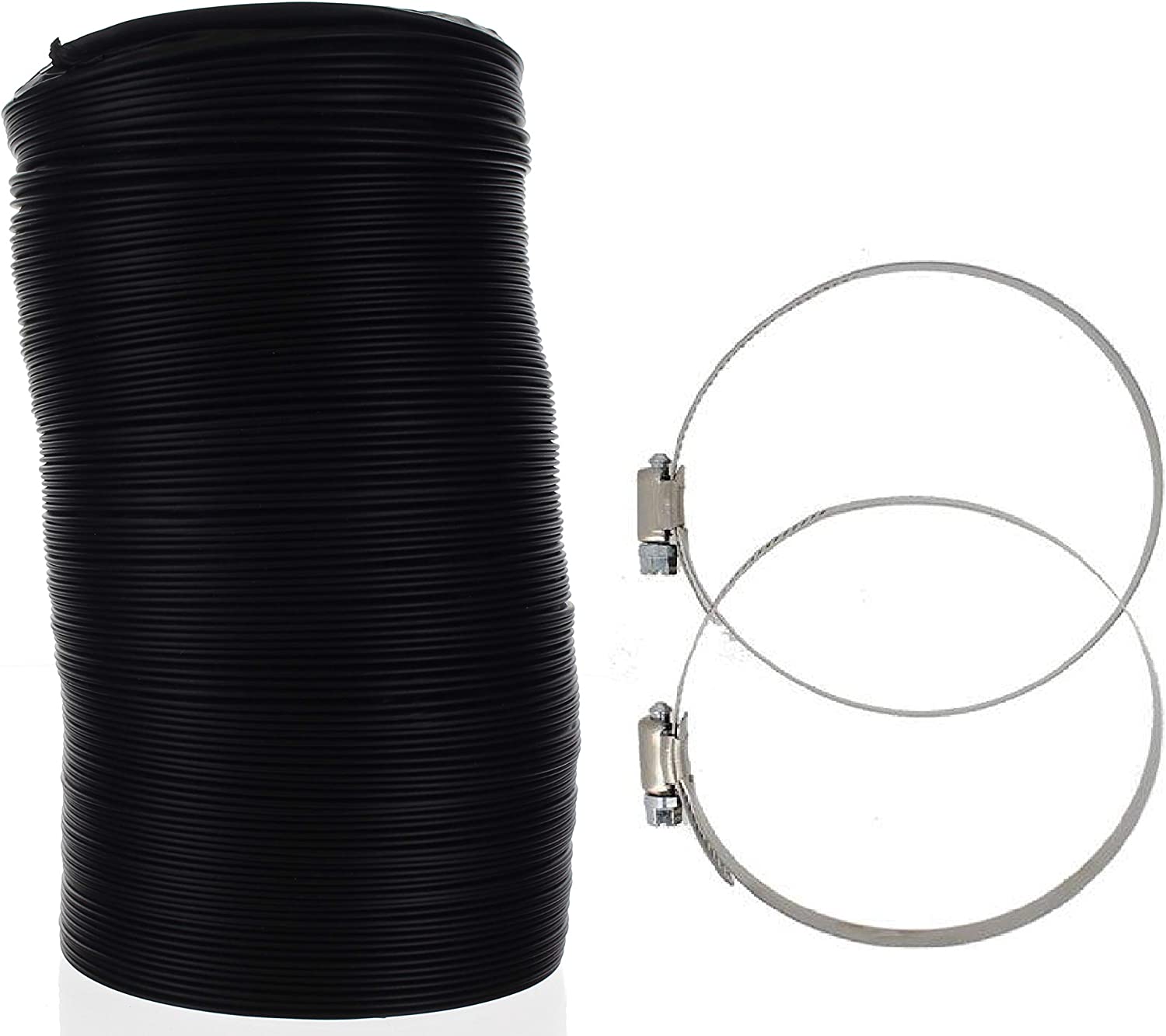 Flexible Clothes Dryer Duct - 10 Foot by 4 Inch | Includes 2 Premium Screw Clamps