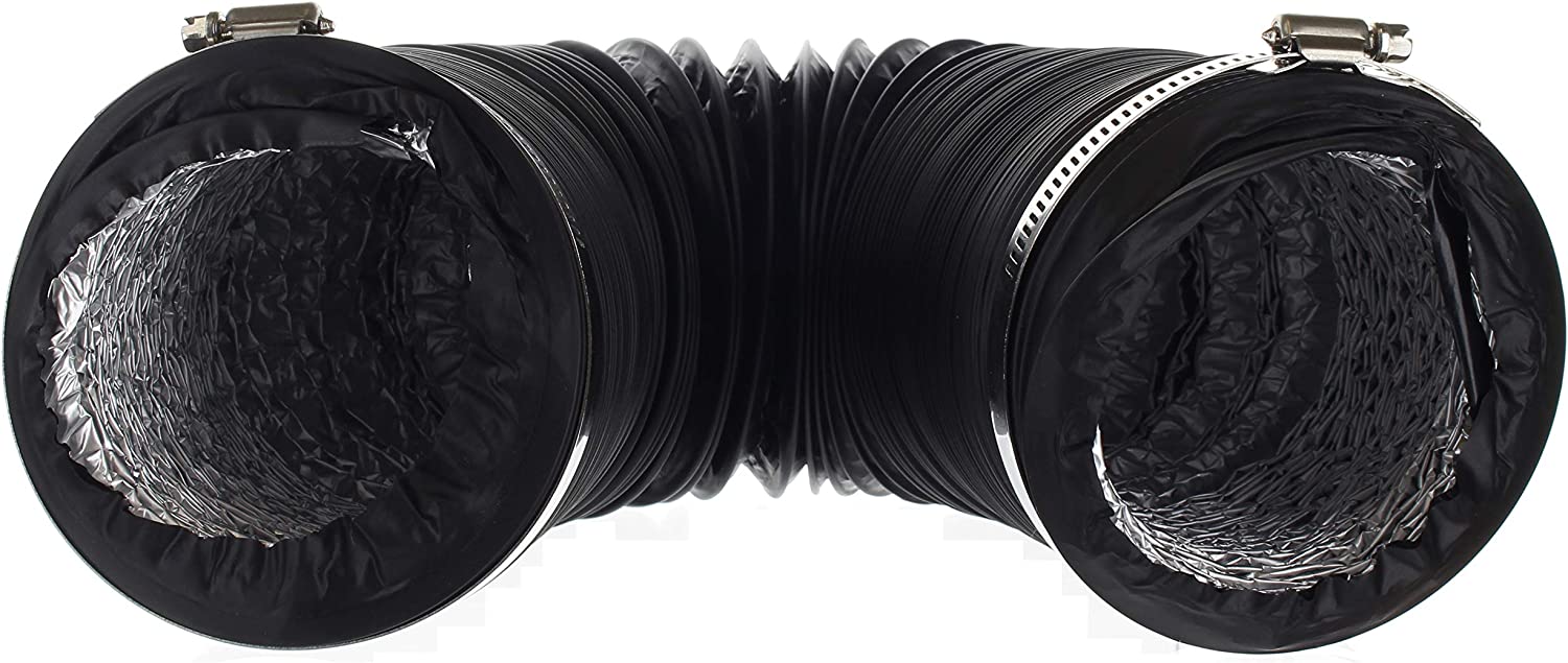 Flexible Clothes Dryer Duct - 10 Foot by 4 Inch | Includes 2 Premium Screw Clamps