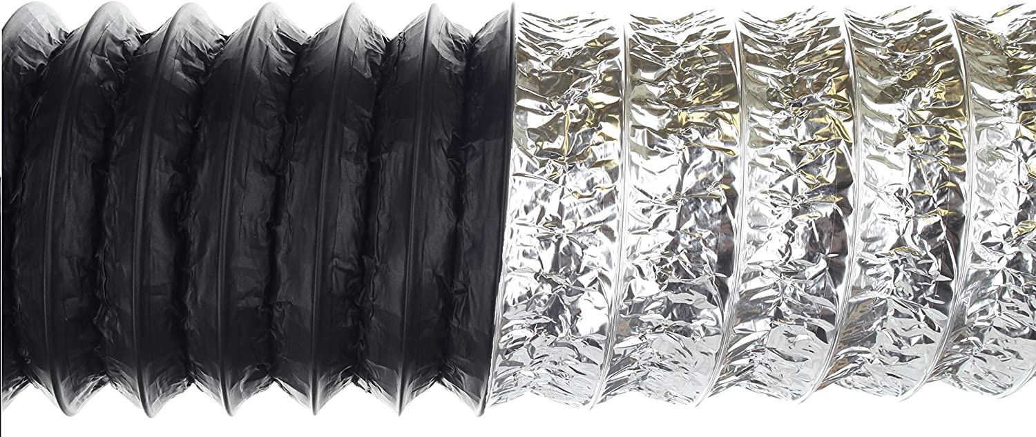 Flexible Clothes Dryer Duct - 10 Foot by 4 Inch | Includes 2 Premium Screw Clamps