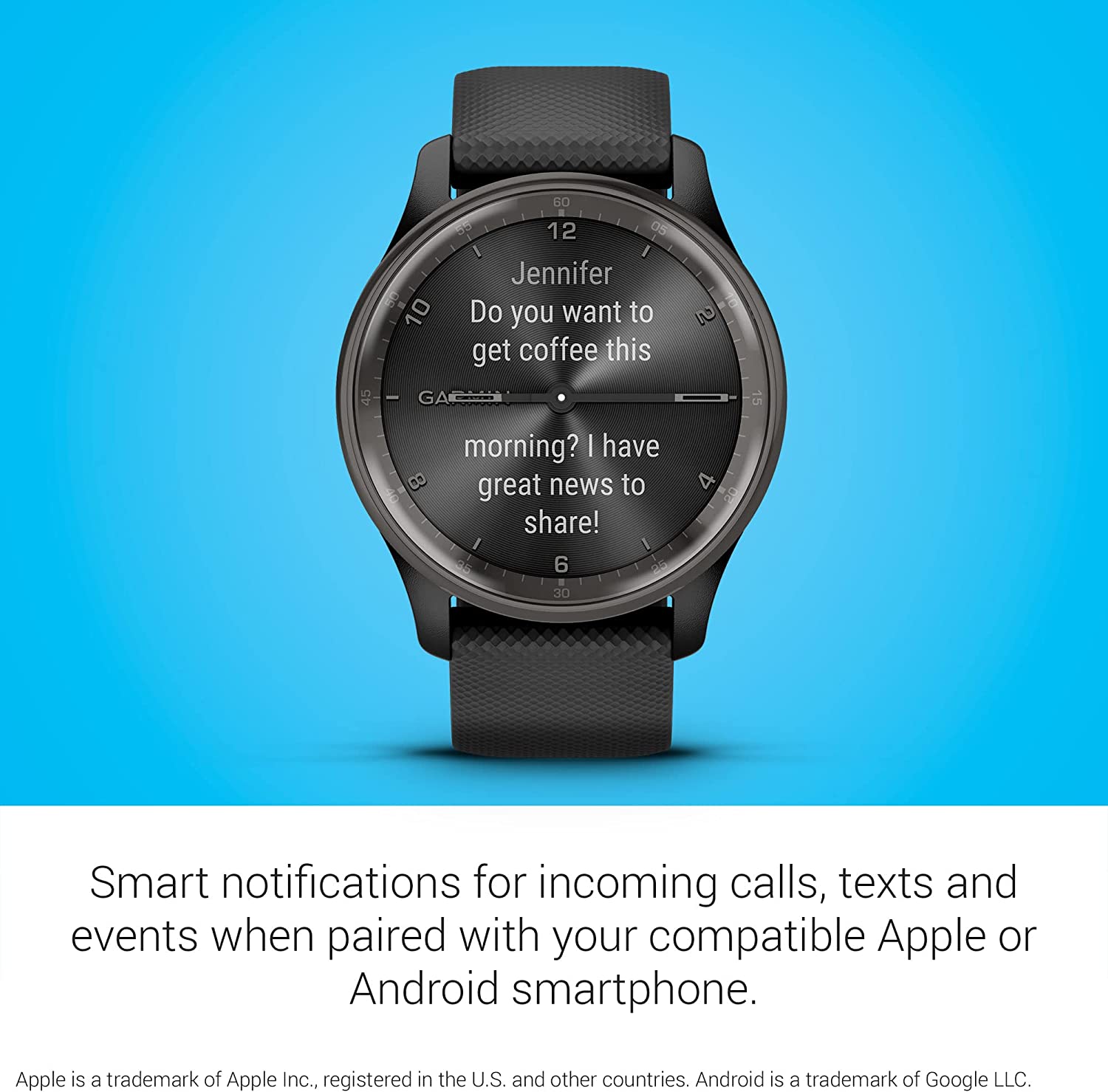 Garmin vívomove Trend, Stylish Hybrid Smartwatch, Long-Lasting Battery Life, Dynamic Watch Hands and Touchscreen Display, Ivory