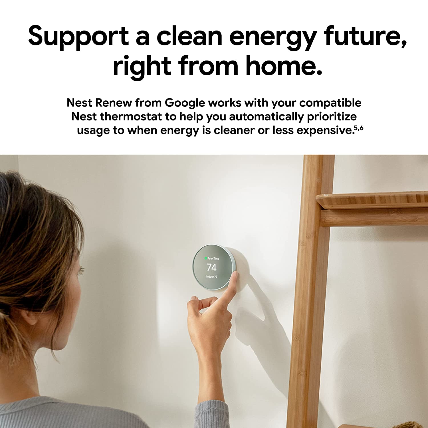 Google Nest Thermostat - Smart Thermostat for Home - Programmable Wifi Thermostat - Fog