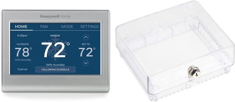 Honeywell Home RENEWRTH9585WF Wi-Fi Smart Color Thermostat (Renewed) + Cover Guard