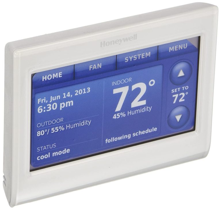 Honeywell THX9421R5021WW 2 Wire IAQ High Definition Touch Screen Thermostat with Red LINK Technology, White