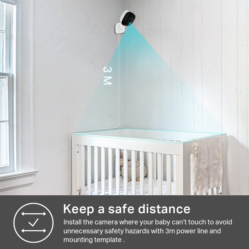 Kasa Smart Security Camera for Baby monitor, 1080p HD Indoor Camera for Home Security with Motion Detection, Two-Way Audio, Night Vision, Cloud & SD Card Storage, Works with Alexa & Google Home (EC60)