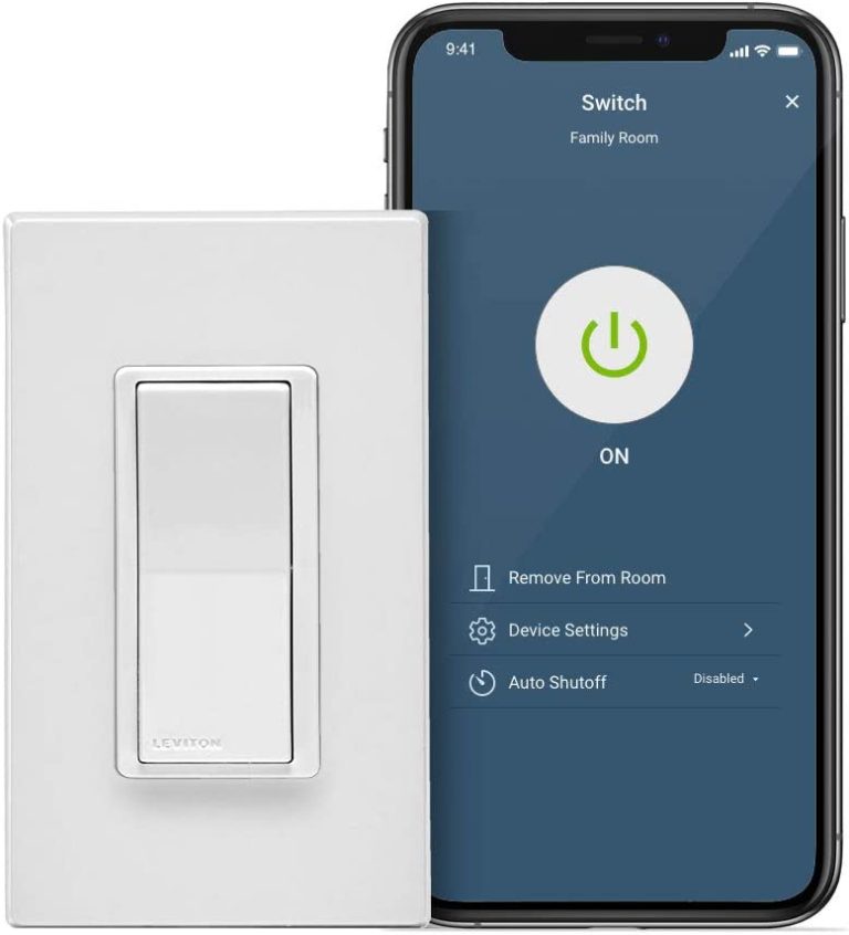 Leviton D215S-1BW Decora Smart Wi-Fi, No Hub Required (2nd Gen) 15A Light Switch