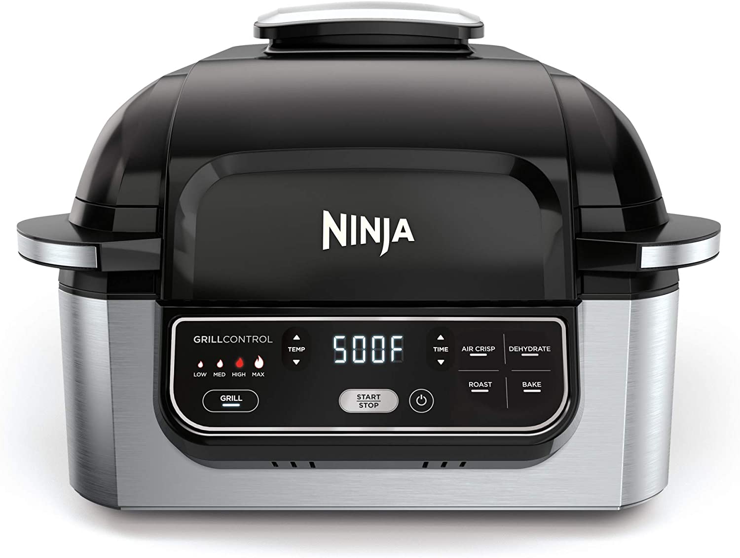 Ninja AG301 Foodi 5-in-1 Indoor Grill with Air Fry, Roast, Bake & Dehydrate, Black/Silver