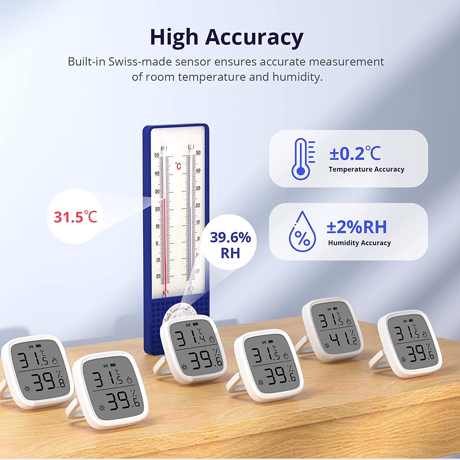 SONOFF SNZB-02D Zigbee LCD Smart Temperature Humidity Sensor 2-Pack