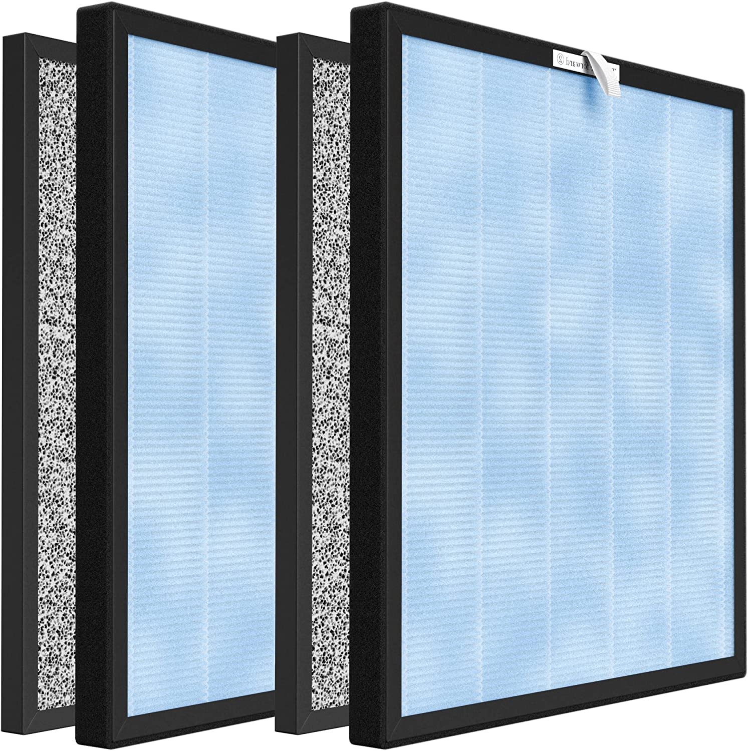 2 Packs HSP001 Replacement Filter Compatible with HSP001 Smart Air Cleaner Purifier for Home,Large Room, 4 Stages Filtration with H13 True HEPA Filter