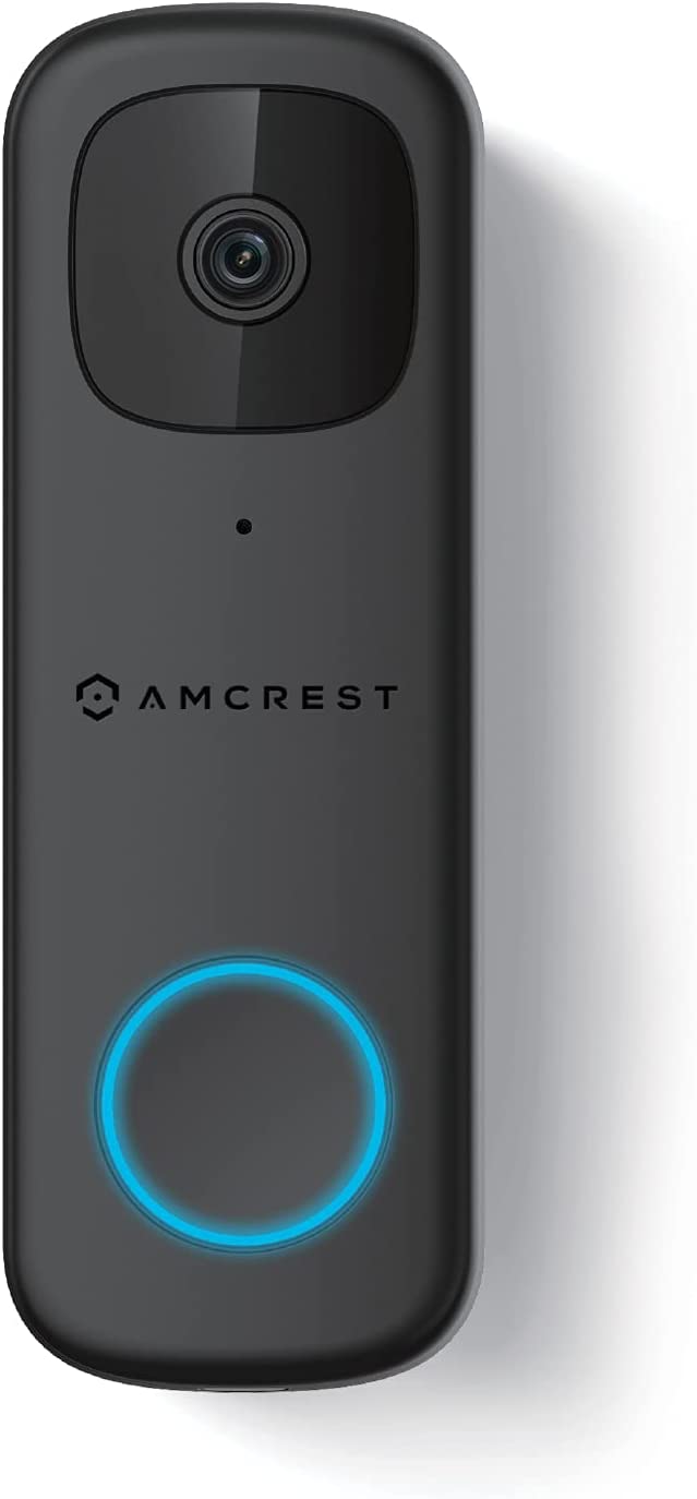 Amcrest 4MP Video Doorbell Camera Pro, Outdoor Smart Home 2.4GHz and 5GHz Wireless WiFi Doorbell Camera, Micro SD Card, AI Human Detection, IP65, 164º Wide-Angle Wi-Fi (REP-AD410) (Renewed)
