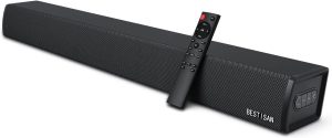Bestisan TV Speaker, Sound Bar for TV with Bluetooth, Optical, HDMI-ARC and AUX Connectivity,34 inch 100W, Includes Remote Control