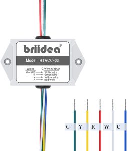 Briidea C-wire Power Adapter, Use for 24V Honeywell Home Thermostats, White