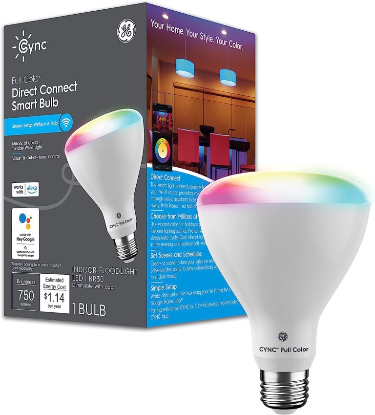 GE Lighting CYNC Smart LED Light Bulb, Color Changing Lights, Bluetooth and Wi-Fi Lights, Works with Alexa and Google Home (1 Pack)