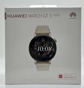 HUAWEI Watch 3 Smart Watch 42MM | AMOLED Display | Smartwatch | 3-Day Battery Life | Gold Stainless Steel Case | White Leather Band