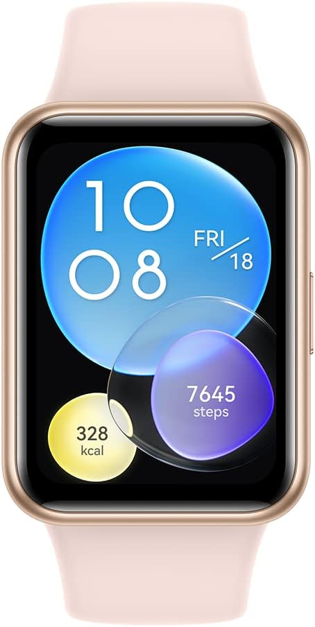 HUAWEI Watch FIT 2 Smartwatch, 1.74-inch Display, Bluetooth Calling, Up to 10 Days Battery Presence, Quick-Workout Animations – (Pink)