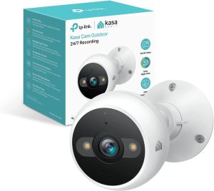 Kasa 4MP 2K Security Camera Outdoor Wired, IP65, Starlight Sensor & 98 Ft Night Vision, Motion/Person Detection, 2-Way Audio w/Siren, Cloud/SD Card Storage, Alexa &Google Assistant Compatible(KC420WS)