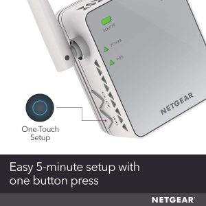 NETGEAR Wi-Fi Range Extender EX3700 - Coverage Up to 1000 Sq Ft and 15 Devices with AC750 Dual Band Wireless Signal Booster & Repeater (Up to 750Mbps Speed), and Compact Wall Plug Design