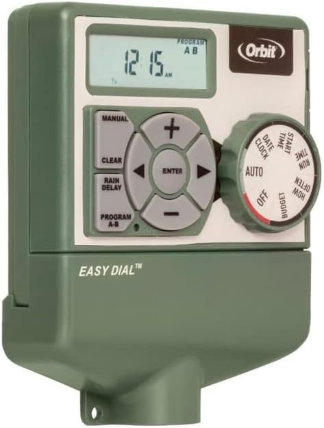 Orbit 28964 Easy Dial 4-Station Indoor Sprinkler Controller Gray