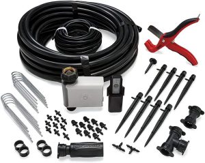 Orbit 69536 Shrub and Flower Bed Drip Kit with B-hyve Smart Hose Watering Timer,Black