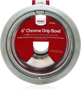 Smart Choice L304430992 Chrome Drip Bowl, Fits Most Brands, 6"