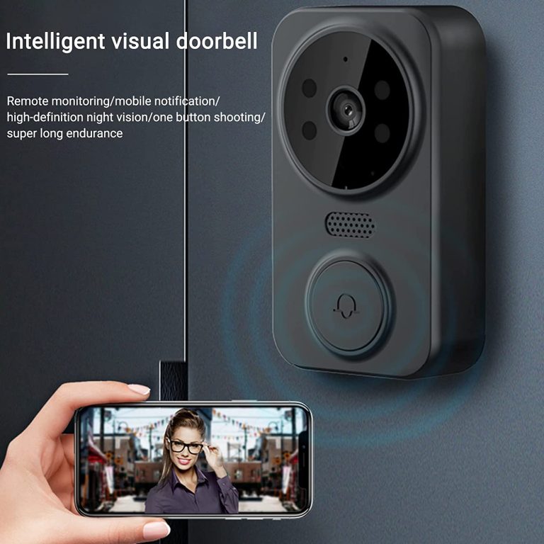 Smart Doorbell – Smart Wireless Remote Video Door Bell Intelligent Visual Doorbell, USB Rechargeable Home HD Night Vision WiFi Security Door Doorbell Camera Support 2.4g WiFi Call, Easy to Install