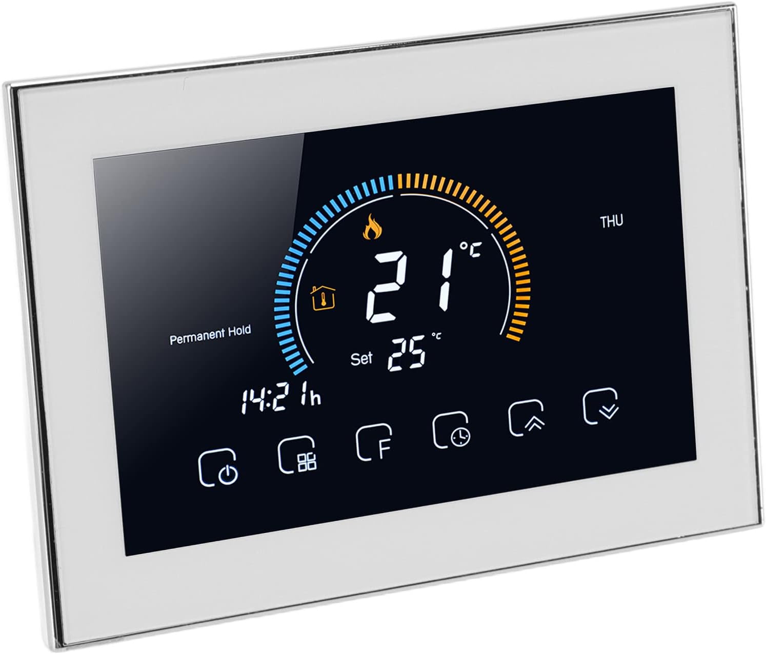 Smart Thermostat, Programmable Thermostat Voice APP Authority with LCD Touch Screen AC 95‑240V with Power Failure Information Memory