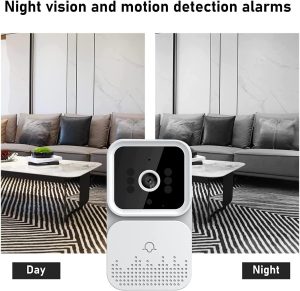 Smart Video Doorbell Camera Doorbell Wireless with Chime Night Vision Cloud Storage for Home Apartment Office Room