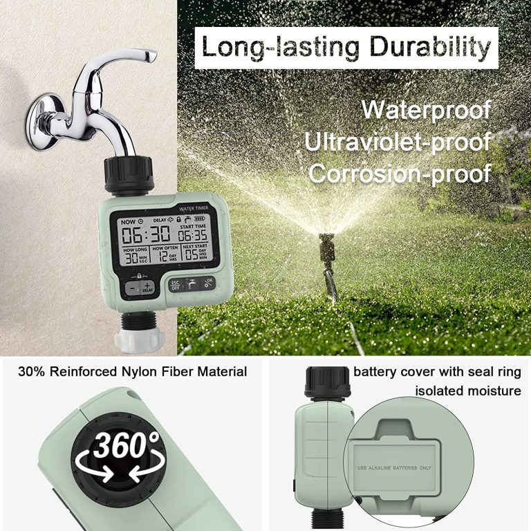 SOGUYI Sprinkler Timer WiFi Watering Timer, Smart Hose Watering Timer with WiFi Hub, Wireless Remote APP Control Irrigation System,Water Flow Meter for Garden Lawn Watering