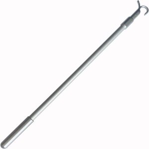 Telescopic Draw Rod for Cordless Roller and Zebra Window Blinds, Cellular Shades, Matte Silver with Light Feel, Pull Blinds Down and Lift Up Easier