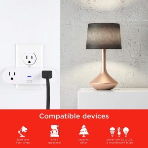 UltraPro Smart Plug WiFi Outlet Works With Alexa, Echo & Google Home, No Hub Required, App Controlled, ETL Certified 2 pack, 51410