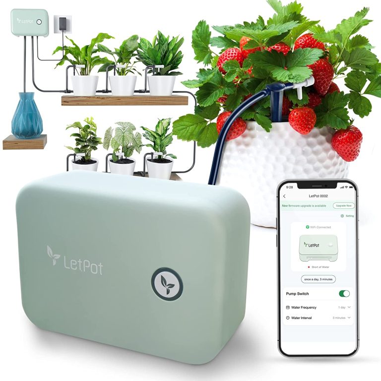 Upgraded 3.0 LetPot Automatic Watering System For Indoor Plants, Wifi & App Water Shortage Reminder Function, Smart Waterer with DIY Drip Irrigation Kit for 10 to 20 Potted, Auto/Manual Mode via App, Automatic Plant Waterer Indoor with Silent Pump, IPX66. (Green)