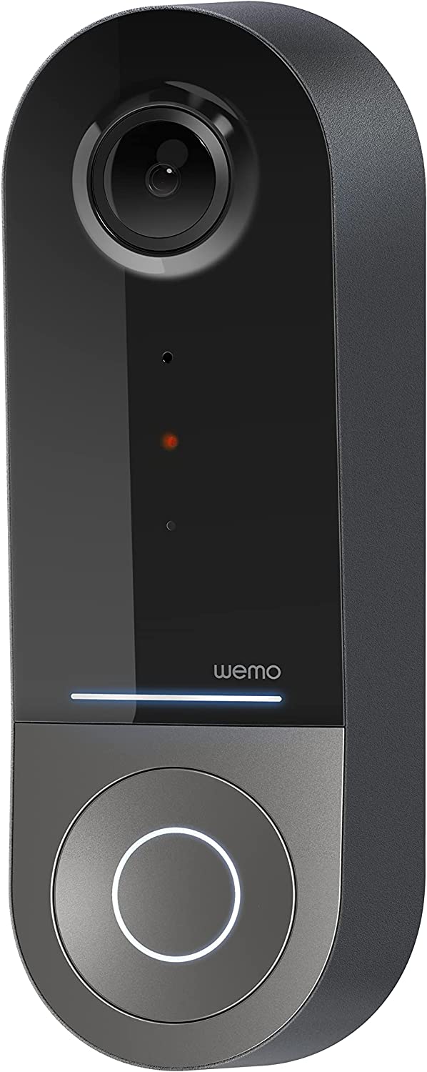 WeMo Smart Video Doorbell – Apple HomeKit Secure Video with HDR – Smart Home Products Video Doorbell Camera – Ring Doorbell for Security Camera System – WiFi Camera Doorbell w/ 223° FOV & 2-Way Audio