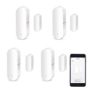 Wireless Smart Door Sensor Alarm, WiFi Window Door Contact Sensor for Home Security System, Remote Monitor, Alert Notification, Compatible with Alexa/Google Assistant, No Hub Required. 1 Pack