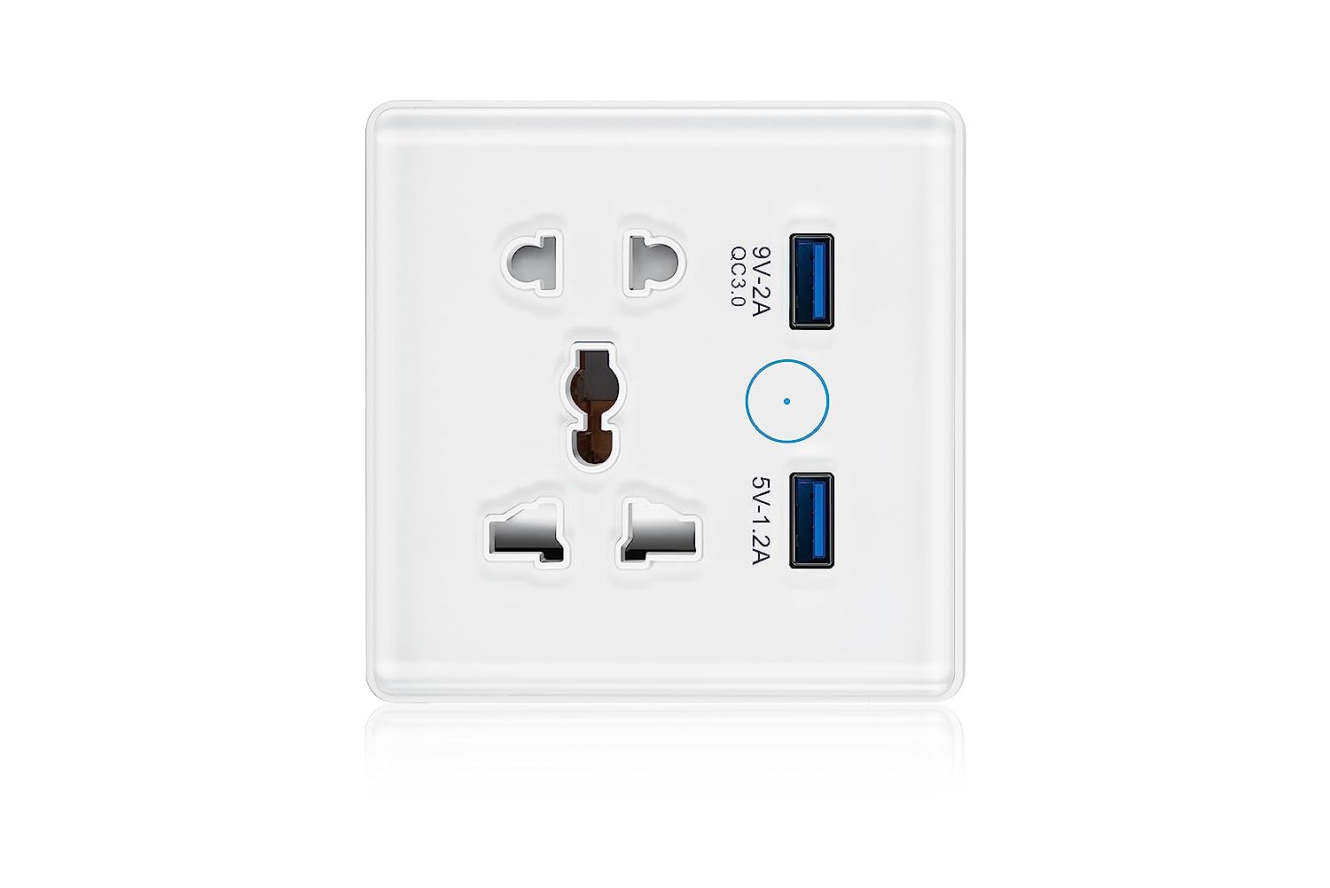 Athom UK Smart Wall Outlet（5 Hole+ 2 USB),Works with Apple Homekit, Siri Voice Control, Timer Function