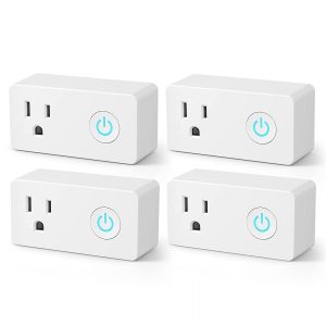 BN-LINK WiFi Heavy Task Smart Plug Outlet, No Hub Required with Timer Function, White, Compatible with Alexa and Google Assistant, 2.4 Ghz Network Only (4 Pack)
